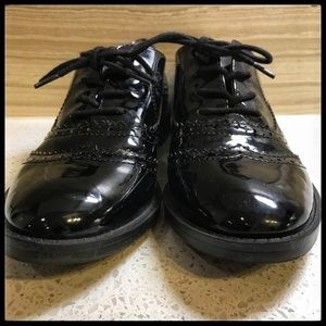 Franco Sarto patent oxfords